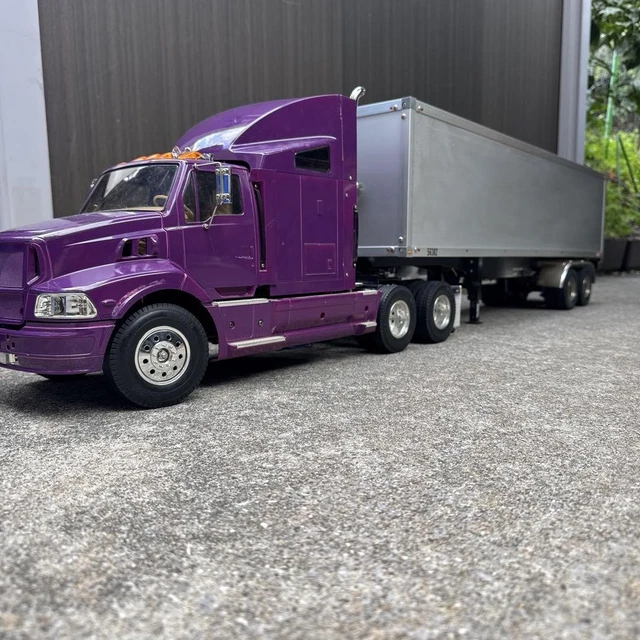 TAMIYA FORD AEROMAX Truck Head & Panel Van Container Trailer Set 1:14 ...