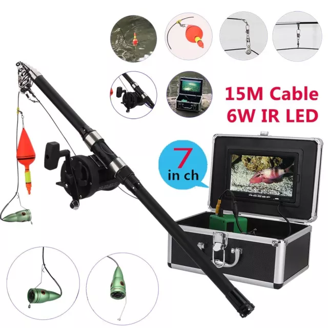 7 Inch Underwater Fishing Video Camera Kit IR LED With Explosion Fishing Hooks
