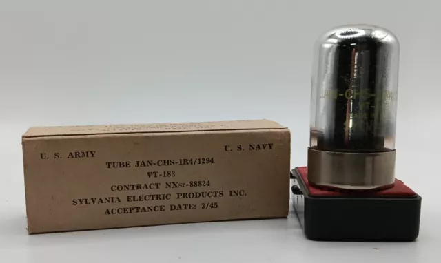 1R4 Vacuum Tube Sylvania JAN CHS 1R4 Signal Diode Tube. CV2709.