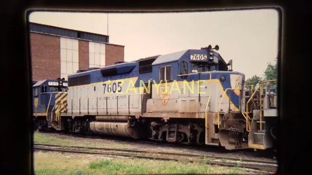 T1517 TRAIN SLIDE Railroad MAIN Line D & H 7605 GP39-2 COLONIE SHOPS WATERVLIET