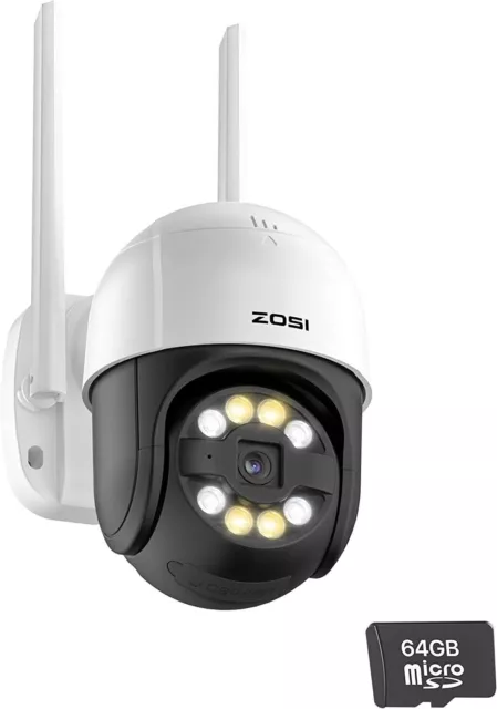 ZOSI 3MP Wireless Security Camera WiFi IP Outdoor Camera Color Night Vision