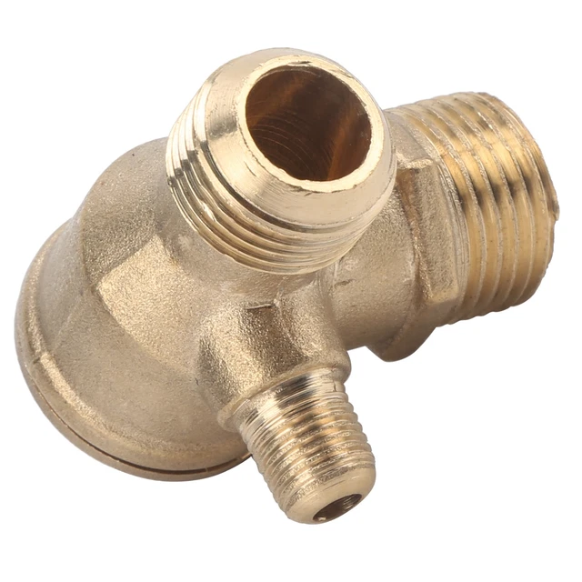 Vanne D'équerre Laiton Avec Clapet Anti-retour - Filetage 1/2" Vers 3/4"