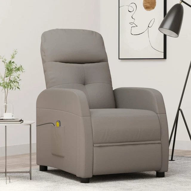 Massagesessel Taupe Stoff E8D2