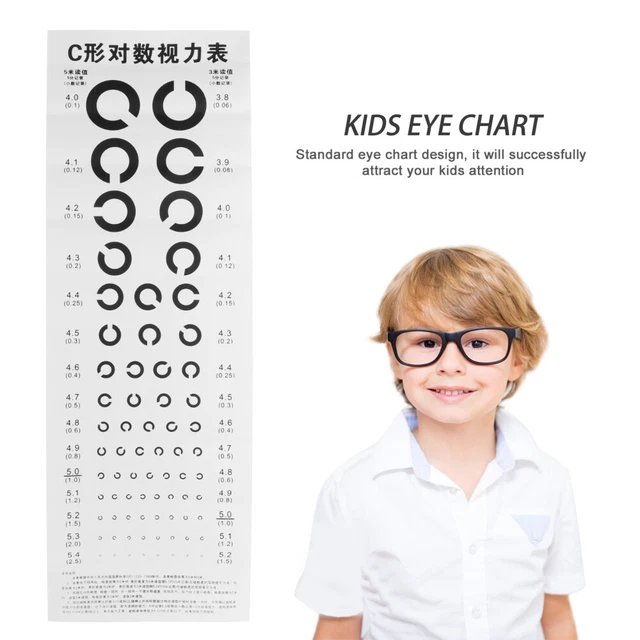 VISION TEST CHART Eyesight Chart Pocket Eye Chart Snellen Test £7.38 ...