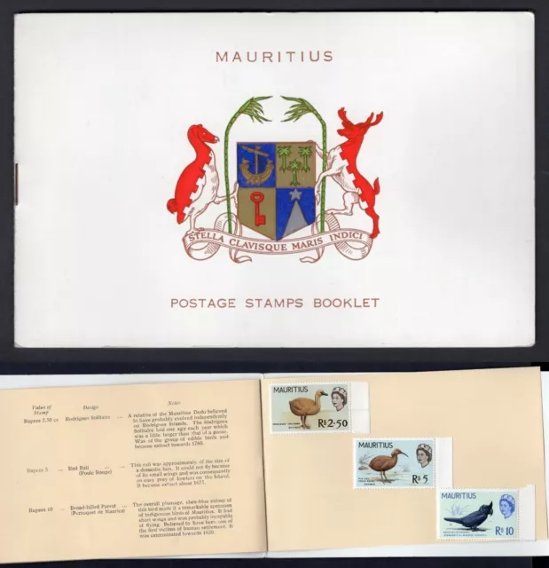 Folleto de aves Mauritius 1965 - conjunto completo - montado sin montar o nunca montado