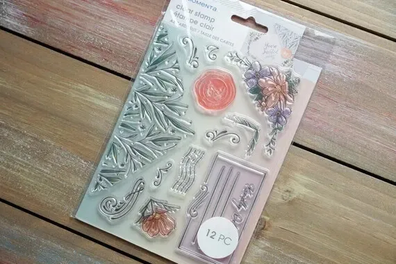 Momenta ~ ENVELOPE ART DECORATING  ~ Clear Stamps 12 PC  A2 Card Size, Floral