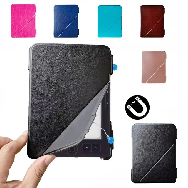 kwmobile e-reader hoesje compatibel met Kobo Aura Edition 2 hoes - Met standaard - Ereader cover van kunstleer - In zwart