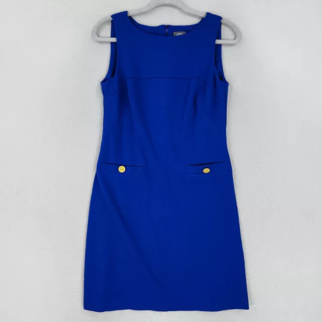 Vince Camuto Dress Womens 6 Blue Sheath Sleeveless Casual Mini Cocktail Party