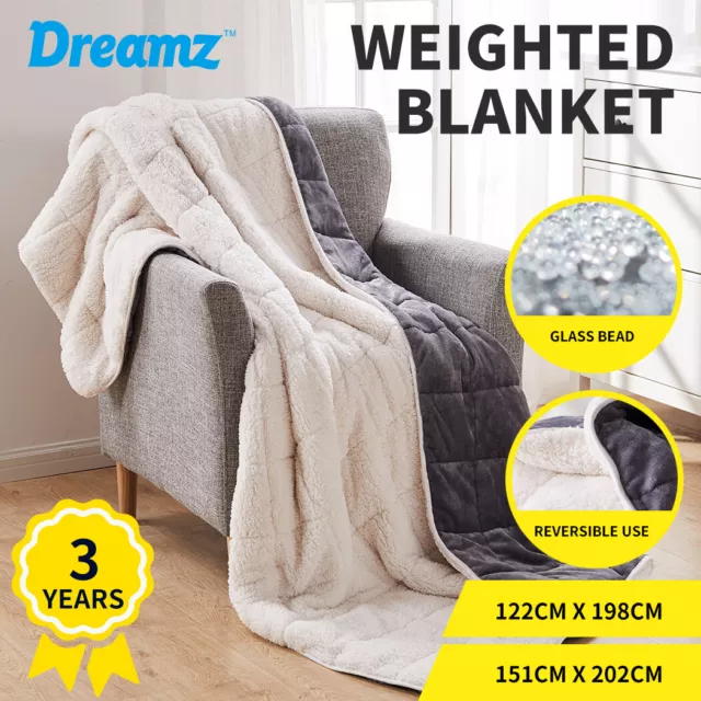 Dreamz Weighted Blanket Heavy Gravity Deep Relax Ultra Soft 5/7/9/11KG Adult Kid