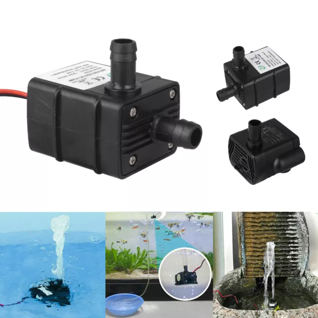 240L/H Mini Water Pump Brushless Motor Submersible Pool Aquarium DC 12V  /5V USB
