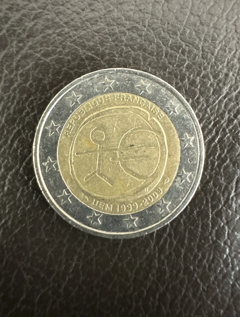 2 Euro Münze Strichmännchen Frankreich Wert 2 EURO MÜNZE strichmännchen UEM 1999-2009 Aus Frankreich / Coin UEM