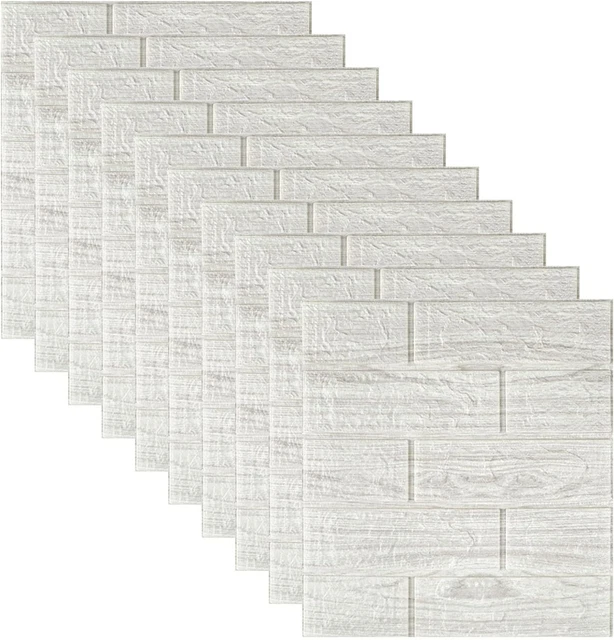 Pannelli Murali 3D Art3d - 12 Pezzi 50x50cm, PVC Bianco, Per Soggiorno, Camera O Ufficio - Copertura 3 Mq - Foto 5