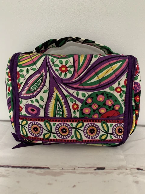 Vera Bradley Mini Hanging Travel Cosmetic Organizer Trifold Case Viva La Vera
