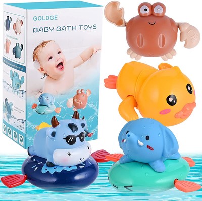 Woqook Giocattoli da bagno per bambini a induzione automatica con luce LED No base bianco 