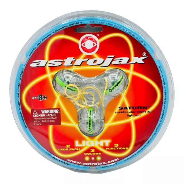 Astrojax Saturn Light LED Lighted Swinging Ball Toy Active People Green NEW