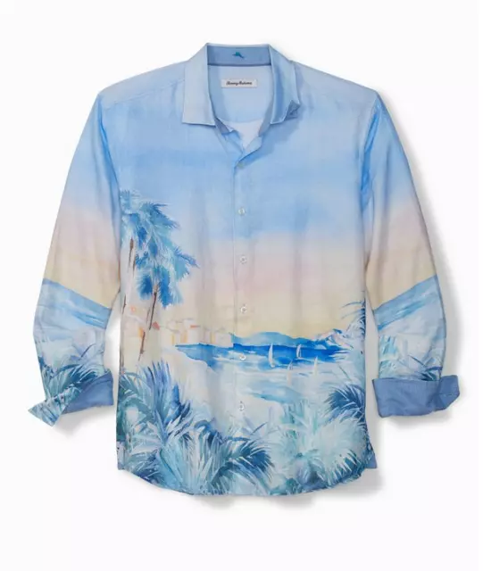 Tommy Bahama T322747 Forte Dei Marmi Seas Linen L/S Shirt in Lt Sky, M