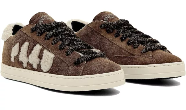 P448 Women's John Faux Shearling Suede Sneakers Slavia Brown Size EU 39 US 8.5 2