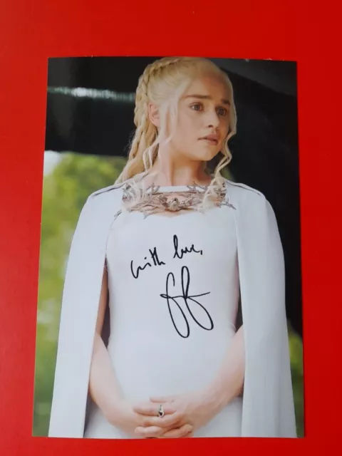 Emilia Clarke Signed Autographed Photo Game Of Thrones Daenerys