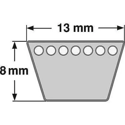 Courroie Trapézoïdale Industrielle 20 Mm DIN 2215 - Longueur De 800 à 4500 Mm - Néoprène - Top Industrieteile