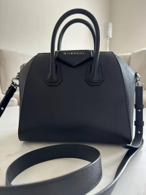 Givenchy Mini Antigona Bag Black Sugar Goatskin Leather 2