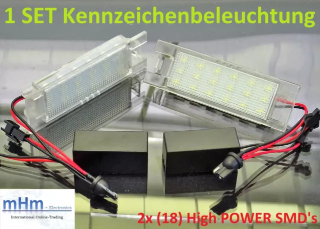 Set LED SMD Kennzeichen Beleuchtung Leuchte für FIAT Grande Punto Punto Marea 3