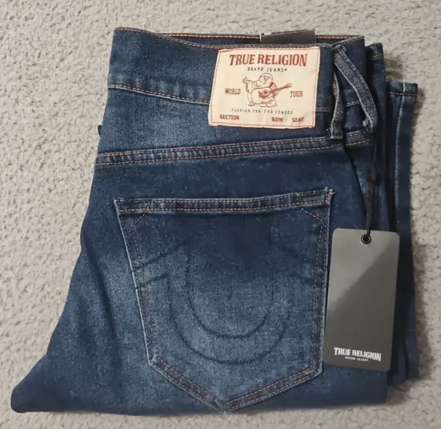 True Religion Medium Flake Ricky SN Straight Men’s Blue Jeans Size 29 x 34 NWT