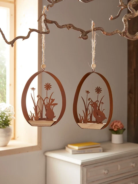 Salvare Set 2x Hänger " Prato di Pasqua ",2er Decorazione Pasquale,Decorativa