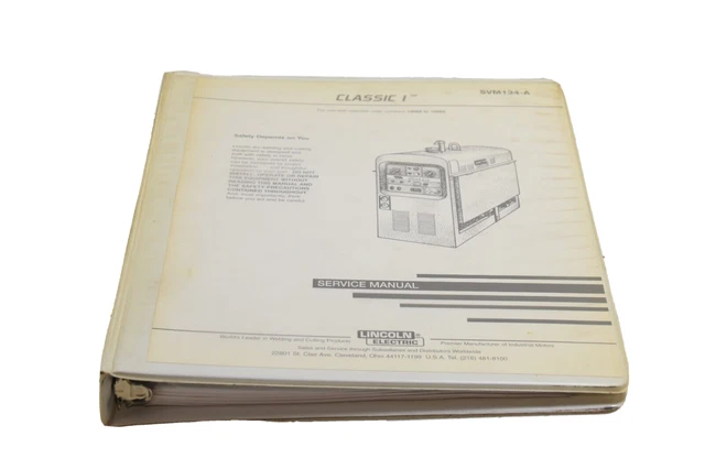 Lincoln Svm134-A Service Manual. Classic I, Code 10068 To 10069, October 1997