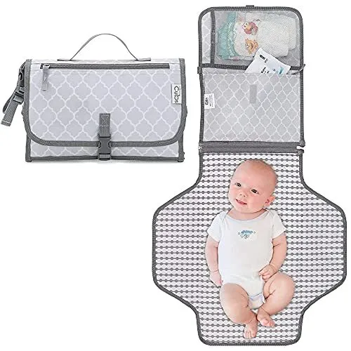 Baby Portable Changing Pad, Diaper Bag,Travel Mat Station Grey