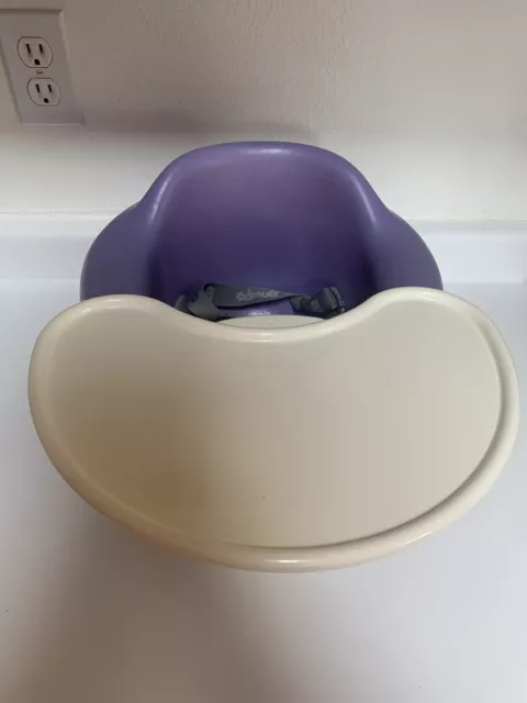 BUMBO Baby Floor Seat ~ Purple ~ Foam ~ Adjustable Safety Straps W/ Tray