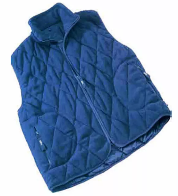 Smanicato / Gilet Blu Scuro In Pile Trapuntato E Imbottito Taglia M, L, Xl, Xxl