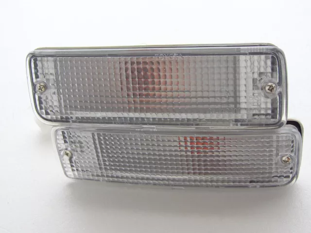 88 - 97 Toyota Hilux Clear Bumper Bar Indicator Light Turn Signal Ln85 Rn85 Rn90