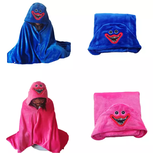 Coperta con cappuccio Poppy Playtime Huggy Wuggy per dormire campeggio trapunta tappetini Natale