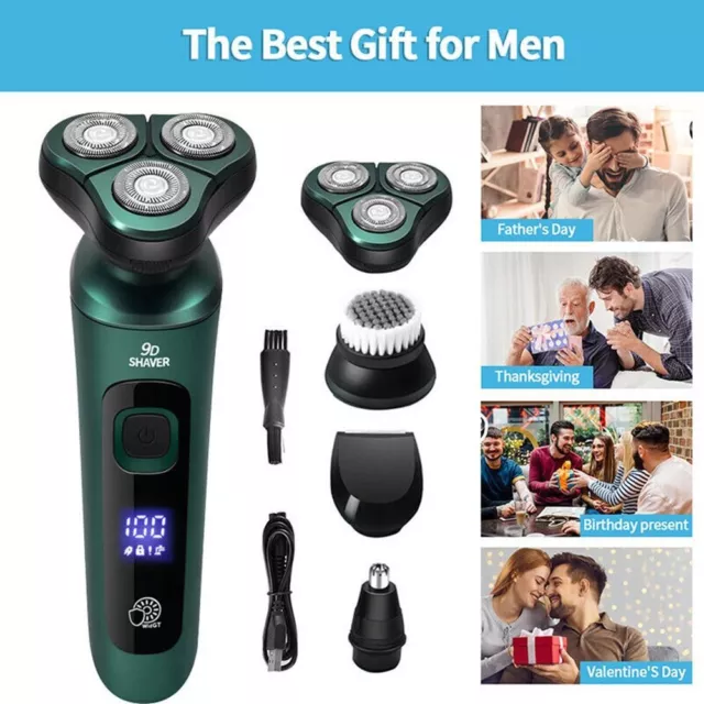 for Travel Shaver Head Electric Razor LCD Digital Display Electric Shaver Razor