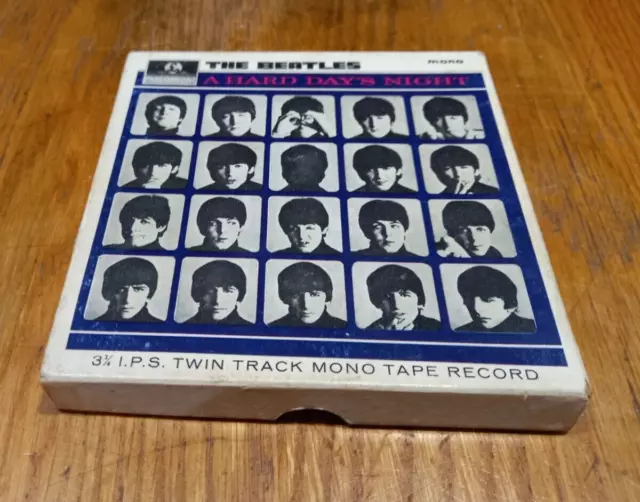 The Beatles Hard Day's Night 3 3/4' Reel to Reel Mono Tape Record (1964)