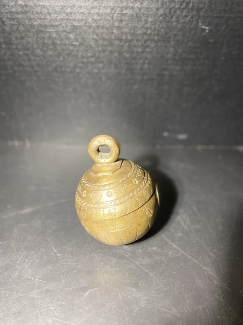 Antique Burmese Bronze Elephant or Cattle Bell is Hand Crafted Tribal Art Bell