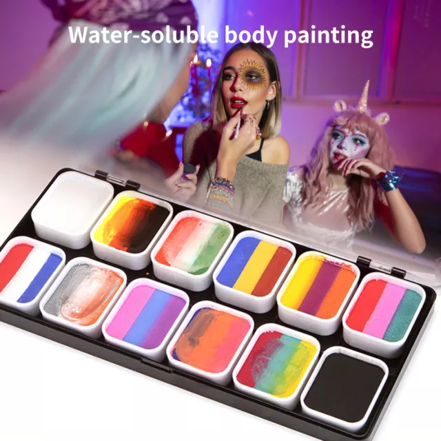 12 Color Body Paint Pigment Water Based Waterproof Sweatproof Body Painting