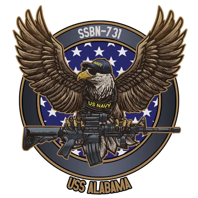 USS Alabama SSBN-731 US Navy Ensign OPSEC USA Made Military Decal