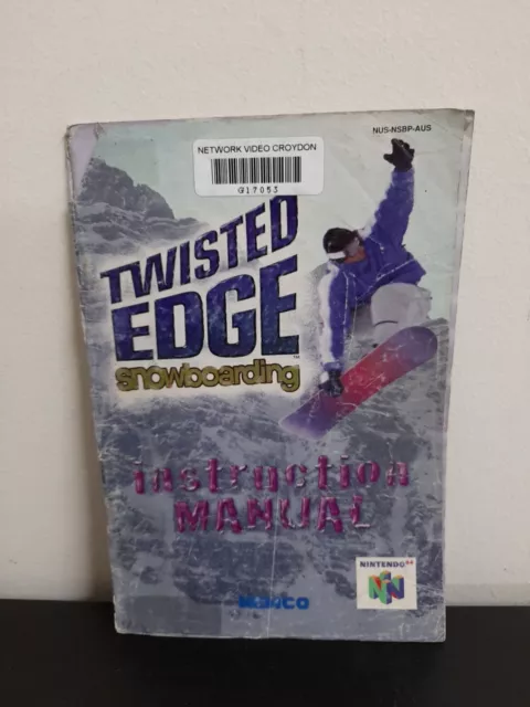 Twisted Edge Snowboarding Manual ONLY - Nintendo 64 N64 -