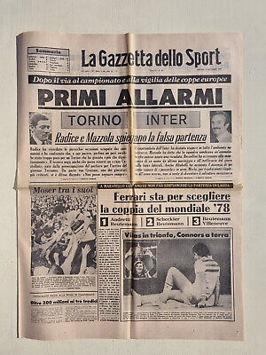 Gazette Dello Sport 18 Septembre 1973 Mazzola Inter Facchetti Bally 