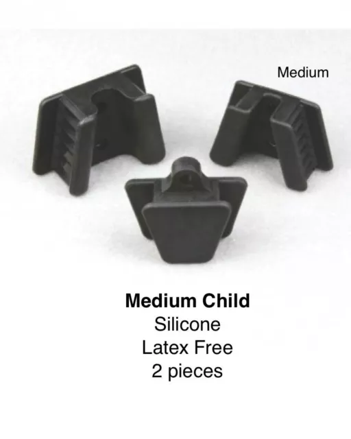 Dental Tattoo Silicone Mouth Prop Bite Blocks Medium Child Only (2 props) Black