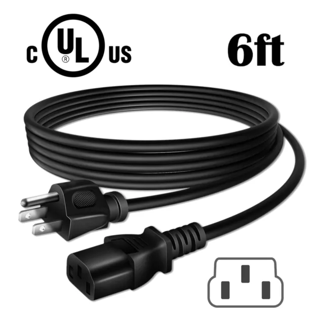 UL 6ft AC Power Cord For Breville Pressure Fast Slow Cooker model BPR700BSS part