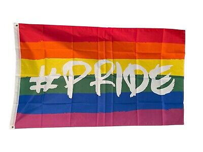 Gay Pride Flaggen & Wimpel Regenbogen Große 1.5x0.9m/ Tisch Hand Winkender 