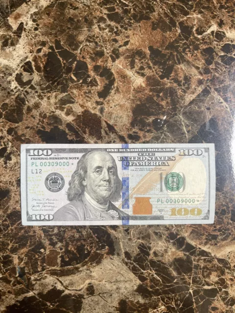 $100 Dollar Rare Bill Star ⭐️ Notes Series 2017A Low Serial Number