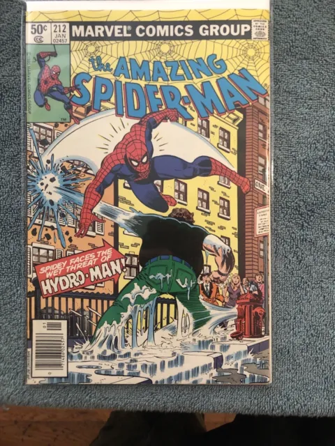 Amazing Spider-Man #212 - 1st appearance of Hydro-Man Marvel 1980 KEY Newsstand