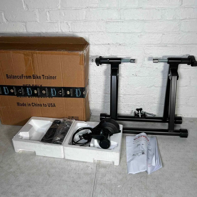 BalanceFrom Trainer Bicycle Magnetic Stand Steel with Front Wheel Riser Block
