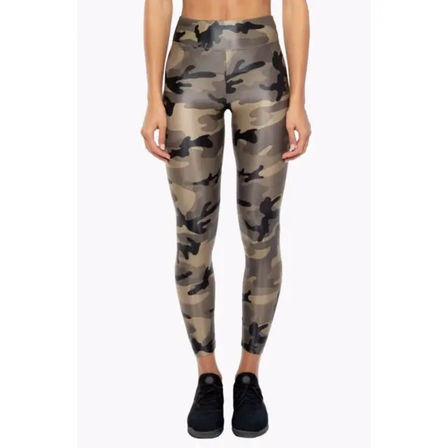 Koral Activewear Lustrous Olive Camo High Rise Legging Size Small