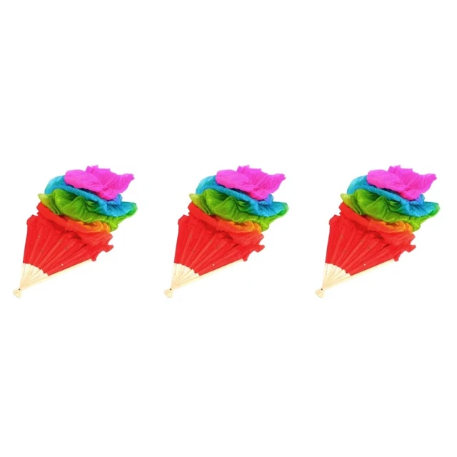 3 Count Bauchtanz-Fan Tanzfahnen Preisen Gradient Faltfächer