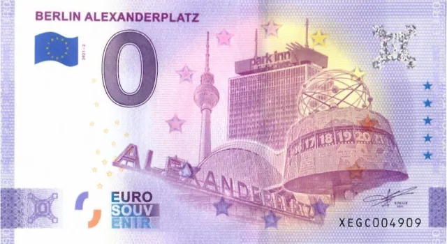 0 Euro Schein Berlin · Alexanderplatz II Souvenir Null € Banknote