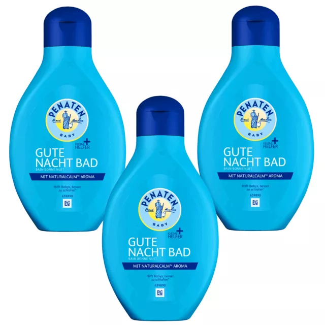 (15,83€/L) 3x 400ml Penaten Baby Gute Nacht Bad mit NaturalCalm Aroma schlaf